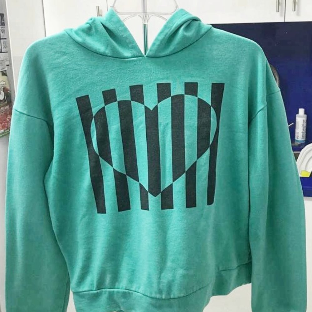 Olsenboye Teal Sweatshirt Hoodie Large